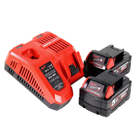 Milwaukee M18NRG-502 Akku Starter Set 18V mit M18 B5 Akku 5,0Ah + M12-18FC Ladegerät ( 4933459217 ) - Toolbrothers