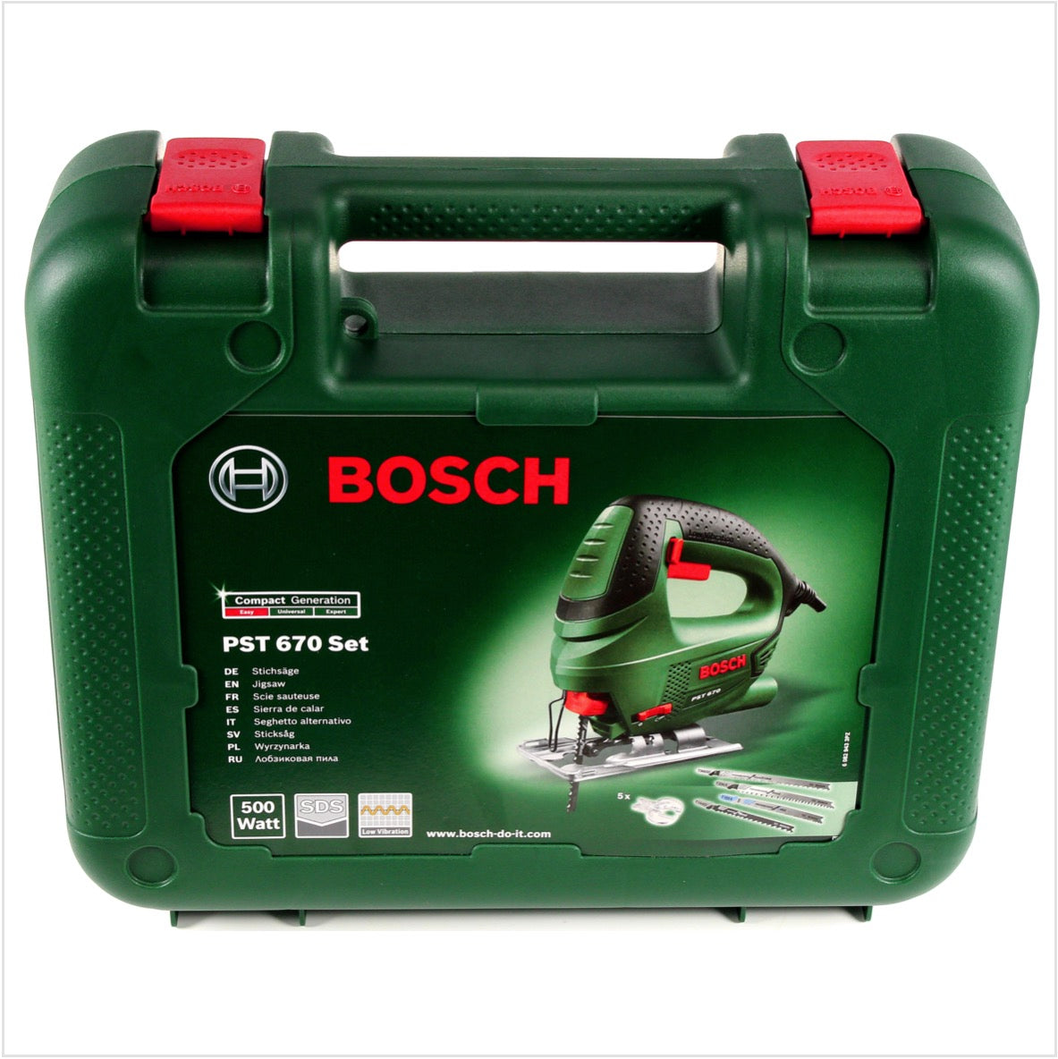 Bosch Heimwerker PST 670 (CT) Stichsäge 500W + 5x Stichsägeblätter T 244 D + 3x Stichsägeblätter + Koffer - Toolbrothers