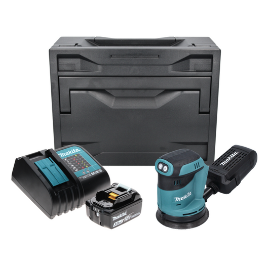 Makita DBO 180 SF1X Akku Exzenterschleifer 18 V 125 mm + 1x Akku 3,0 Ah + Ladegerät + Makbox - Toolbrothers