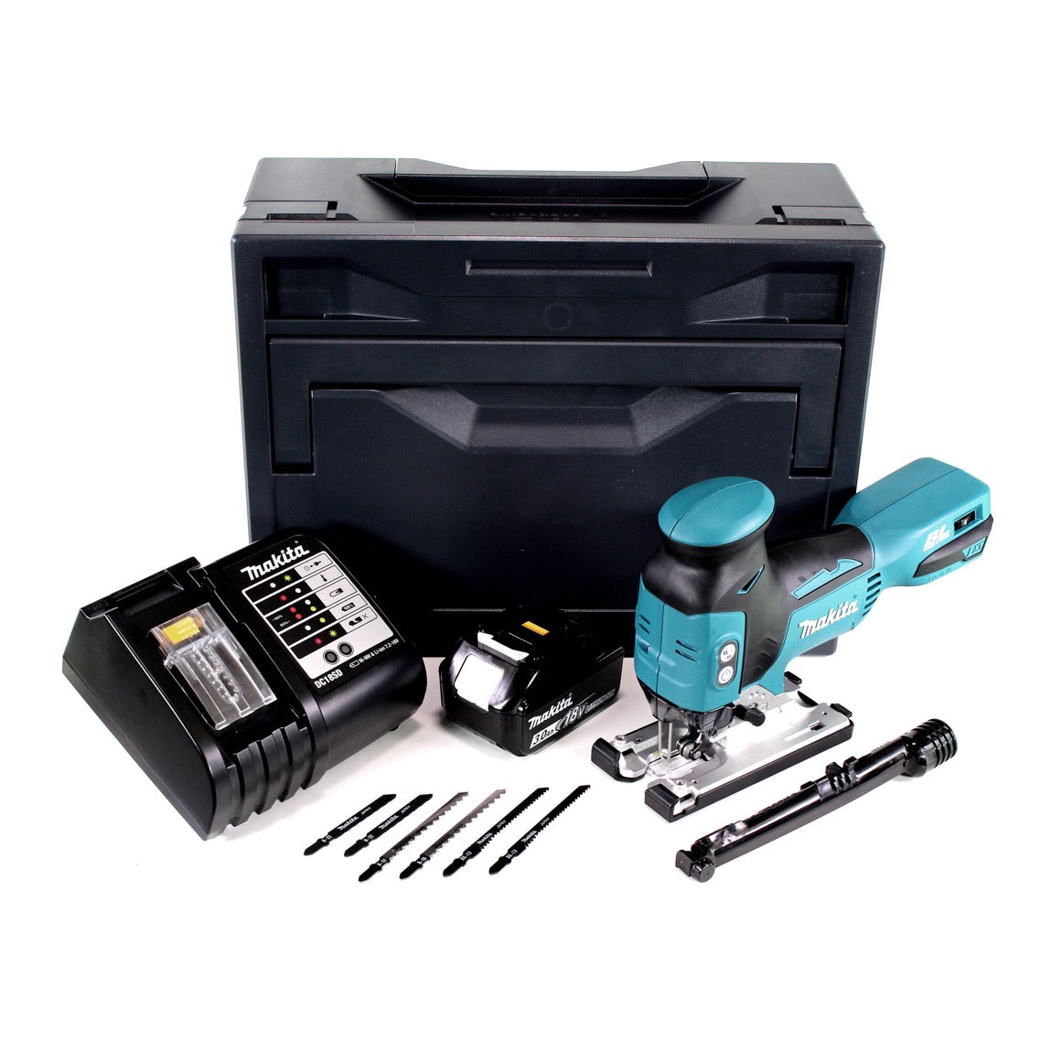 Makita DJV 181 SFX Akku Pendelhubstichsäge 18V Brushless + 6x Holzsägeblätter + 1x Akku 3,0Ah + Ladegerät + Makbox - Toolbrothers