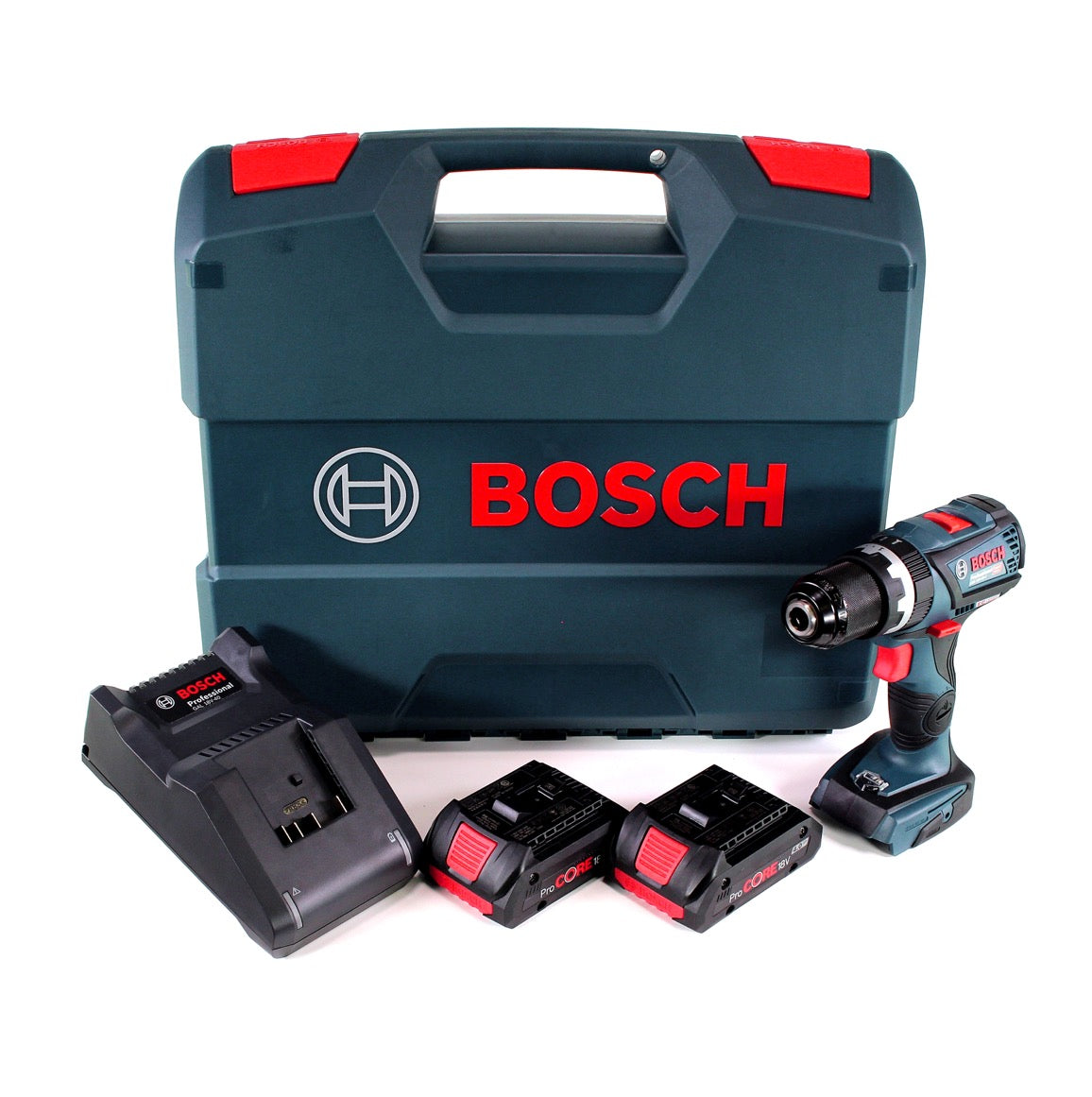 Bosch GSB 18V-60 C Akku Schlagbohrschrauber 18V 60Nm Brushless + 2x Akku 4,0Ah + Ladegerät + L-Case - Toolbrothers