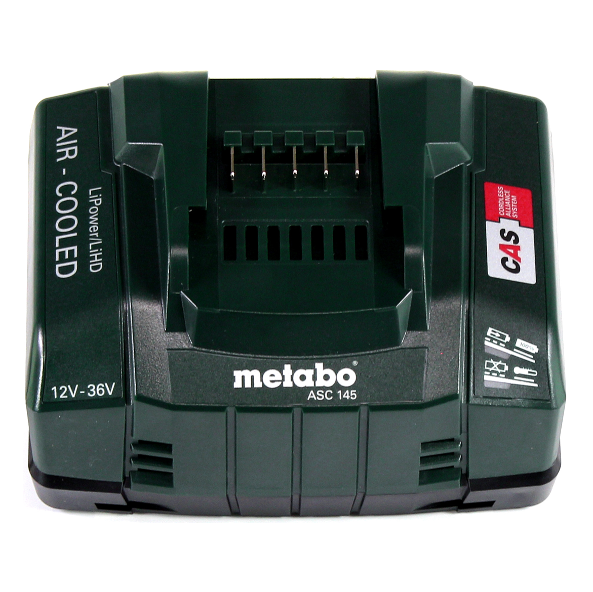 Metabo Basis Set 2x Li-Power Akkupack 18 V 5,2 Ah CAS Li-Ion Akku ( 2x 625028000 ) + ASC 145 Schnell Ladegerät ( ‭627378000‬ ) + MetaLoc - Toolbrothers