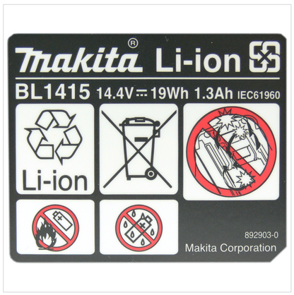 Makita BL 1415 14,4V - 1,3Ah Li-Ion AKKU 194558-0 - Toolbrothers