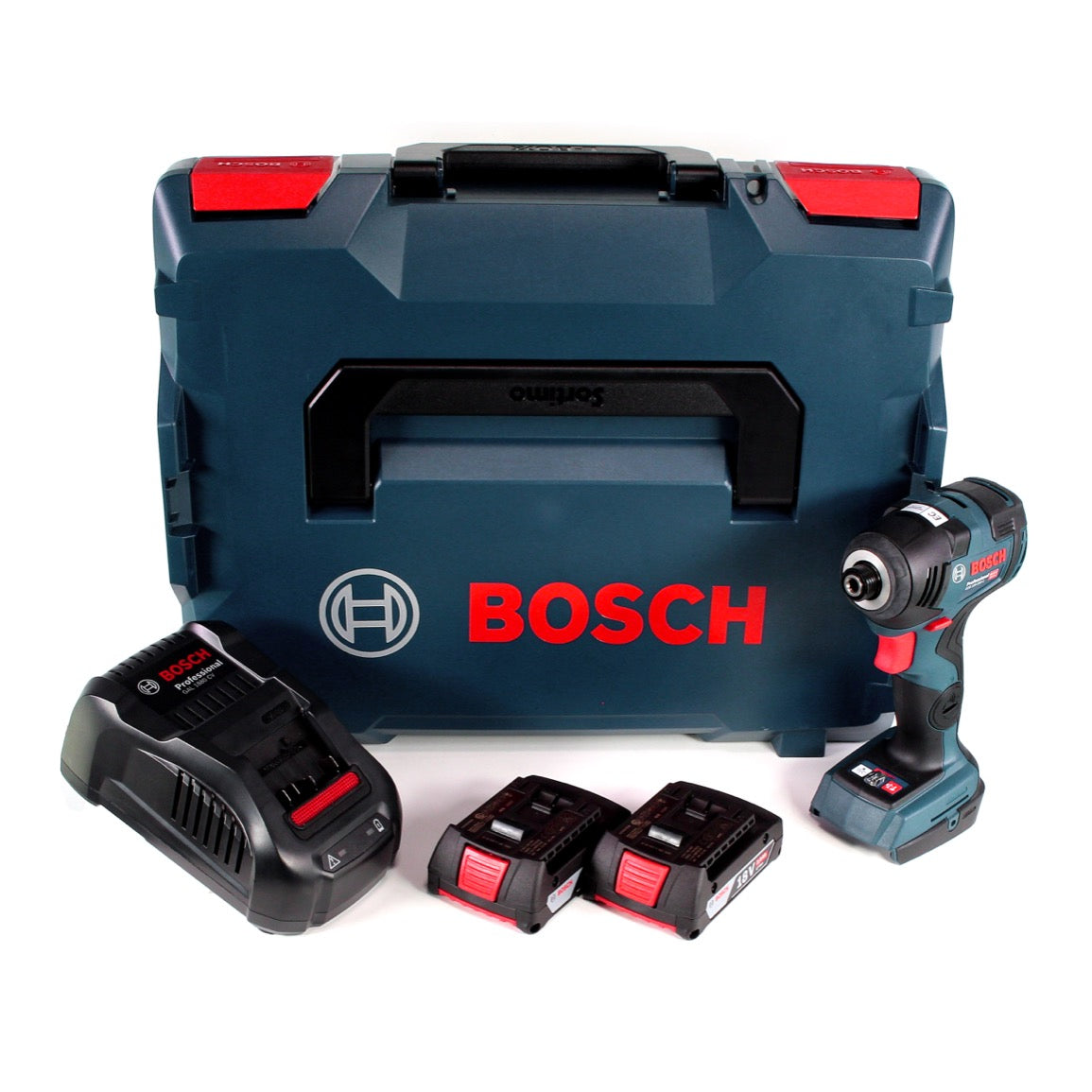 Bosch GDR 18V-160 Akku Drehschlagschrauber 18V 160Nm + 2x Akku 2,0Ah + Ladegerät + L-Boxx