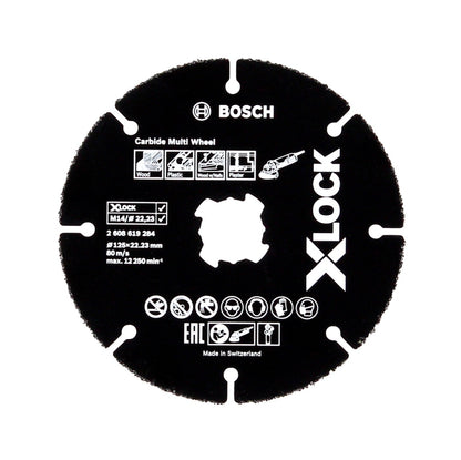 Bosch GWS 18-125 V-LI Akku Winkelschleifer 18V 125mm ( 060193A308 ) + Trennscheibe + L-Boxx - ohne Akku, ohne Ladegerät