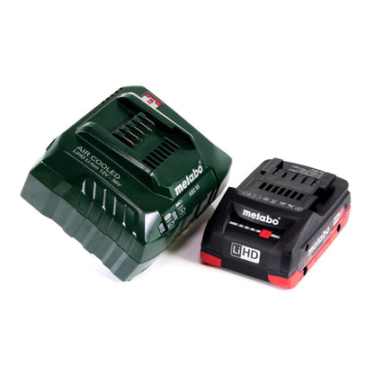 Meuleuse d'angle sur batterie Metabo W 18 LTX 125 Quick 18V 125mm en MetaLoc + 1x batterie 4,0 Ah + chargeur + disques à tronçonner