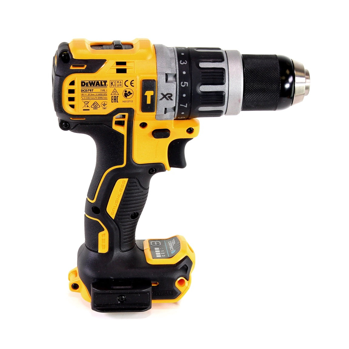 Perceuse à percussion sans fil Dewalt DCD 797 NT 18V brushless + TSTAK - sans batterie, sans chargeur