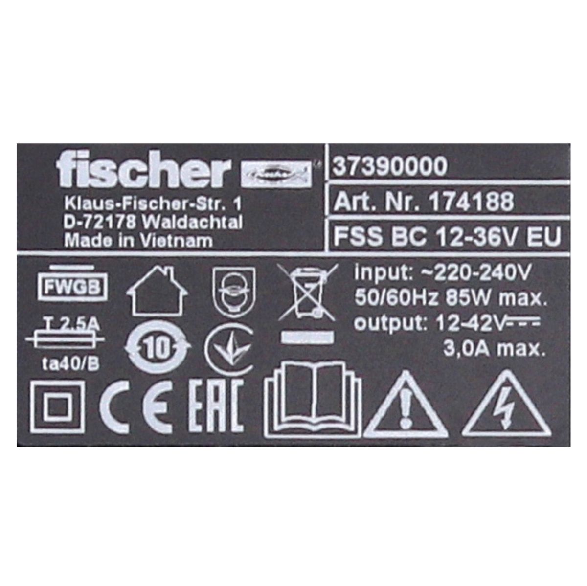 Fischer Akku Starter Set 18V mit 2x FSS-B Li-Ion Akku 4,0 Ah ( 552930 ) + 1x FSS-BC 12-36V Ladegerät AIR COOLED ( 552931 ) CAS Partner - Toolbrothers