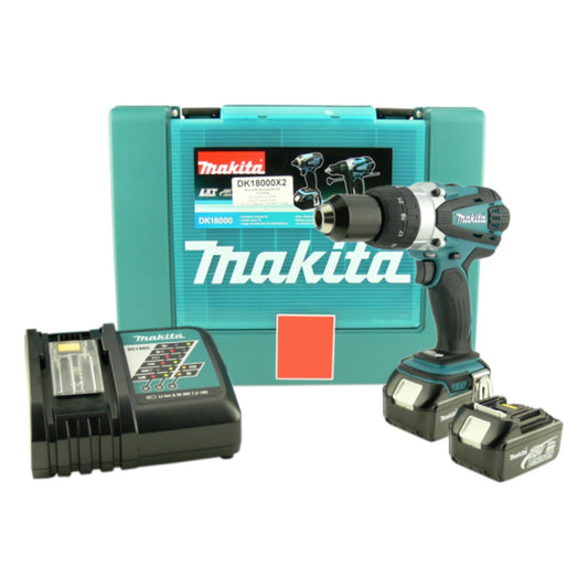 Makita BHP 458 RFE Akku Schlagbohrschrauber 18 V 91 Nm + 2x Akku 3,0 Ah + Ladegerät + Koffer - Toolbrothers