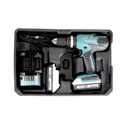 Makita HP 457 DWE Akku Schlagbohrschrauber 18V 42Nm G-Serie + 2x Akku 1,5Ah + Ladegerät - ohne Koffer