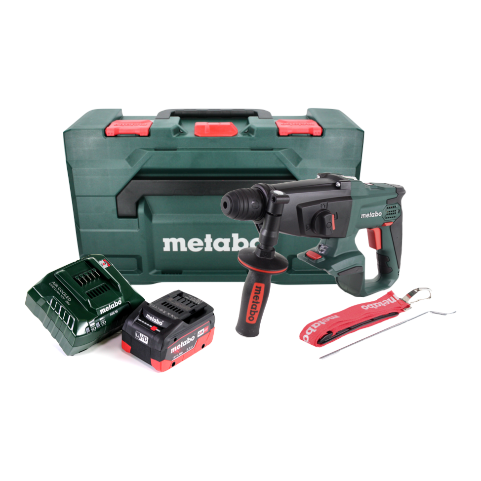 Metabo KHA 18 LTX Akku Kombihammer 18V 2,2J SDS Plus + 1x Akku 5,5 Ah + Ladegerät + metaBOX