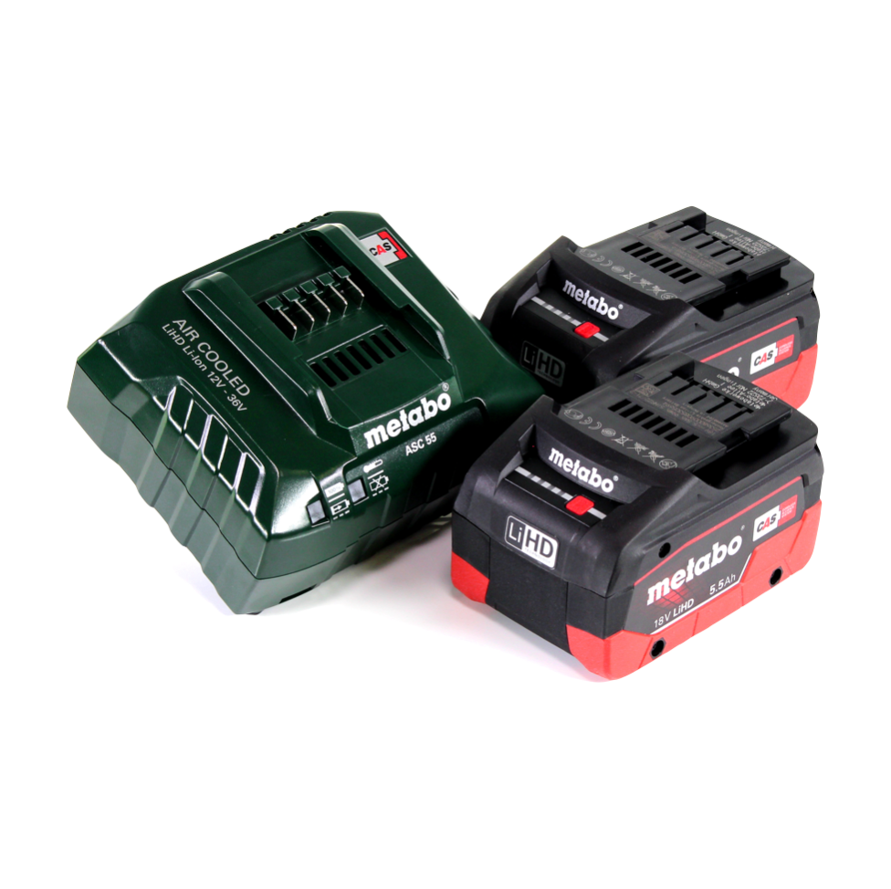 Metabo KHA 18 LTX Akku Kombihammer 18V 2,2J SDS Plus + 2x Akku 5,5 Ah + Ladegerät + metaBOX