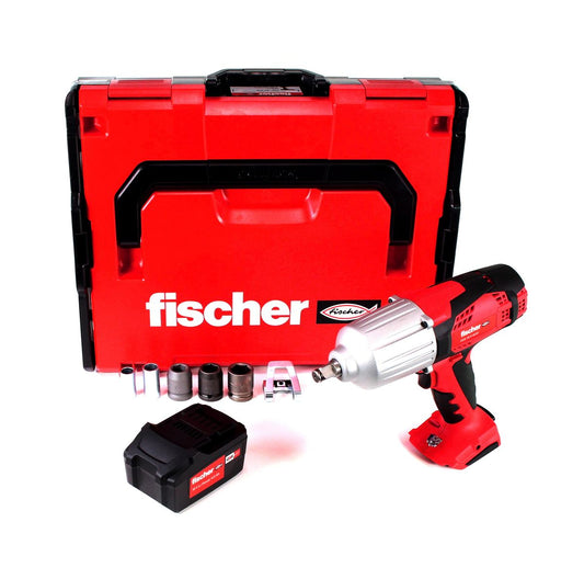 Fischer FSS 18V 600 BL Akku Schlagschrauber 1/2" 600Nm Brushless Set 2 ( 552925 ) + 1x Akku 4,0Ah + L-Boxx - ohne Ladegerät