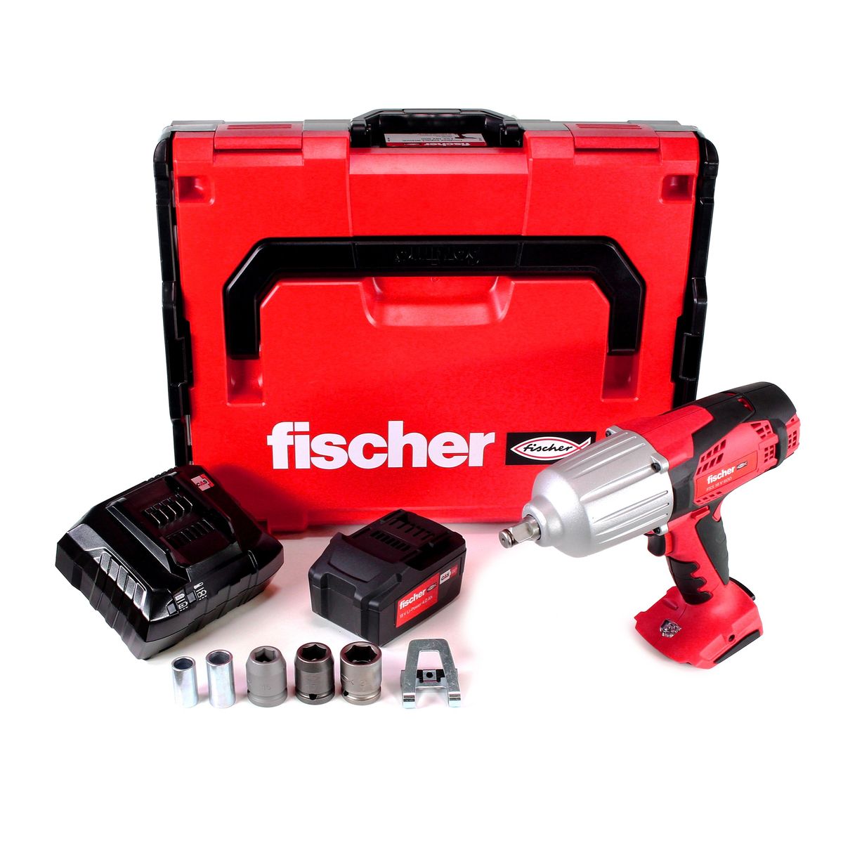 Fischer FSS 18V 600 BL Akku Schlagschrauber 1/2" 600Nm Brushless + 1x Akku 4,0Ah + Ladegerät + L-Boxx