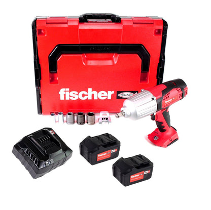 Fischer FSS 18V 600 BL Akku Schlagschrauber 1/2" 600Nm Brushless Set 3 ( 552927 ) + 2x Akku 4,0Ah + Ladegerät + L-Boxx