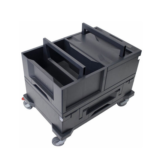 Makbox Chariot de transport : 1x Plateau roulant + 3x Coffrets Makbox