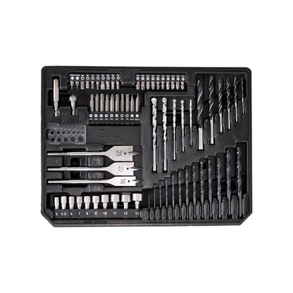 Clé à chocs sans fil Makita DTD 170 SMX4 18V 175Nm sans balais + 1x batterie 4,0Ah + chargeur + 70 pièces. Coffret forets + coffret