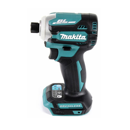 Makita DTD 171 STX4 Akku Schlagschrauber 18 V 180 Nm 1/4" Brushless + 1x Akku 5,0 Ah + Ladegerät + 70 tlg. Bit Bohrer Set + Koffer