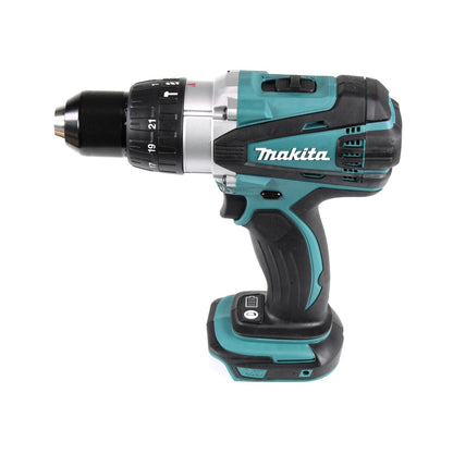 Makita DHP 458 SFX4 Akku Schlagbohrschrauber 18 V 91Nm + 1x Akku 3,0Ah + Ladegerät + 70tlg. Bit Bohrer Set + Koffer