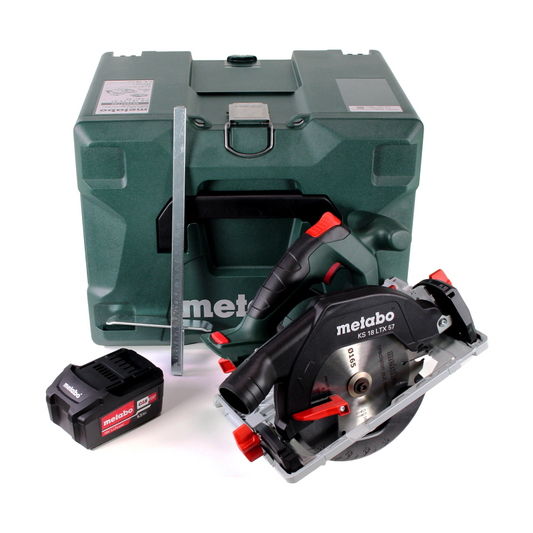 Scie circulaire sur batterie Metabo KS 18 LTX 57 18V 165x20mm + 1x batterie 5,2Ah + MetaLoc - sans chargeur