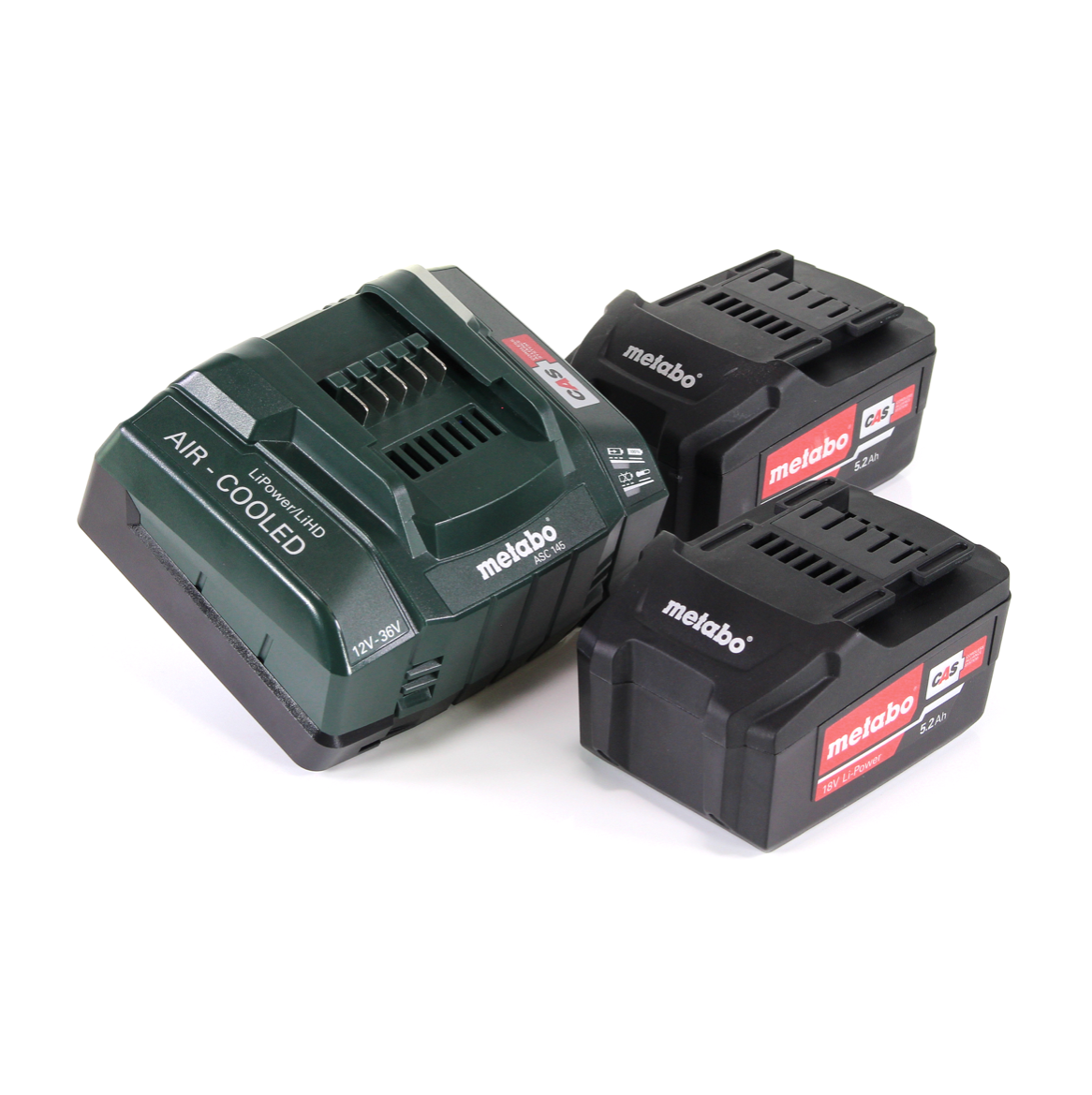 Metabo KS 18 LTX 57 Scie circulaire portative 18V 165x20mm + 2x Batteries 5,2Ah + Chargeur + Coffret de transport MetaLoc ( 601857700 )