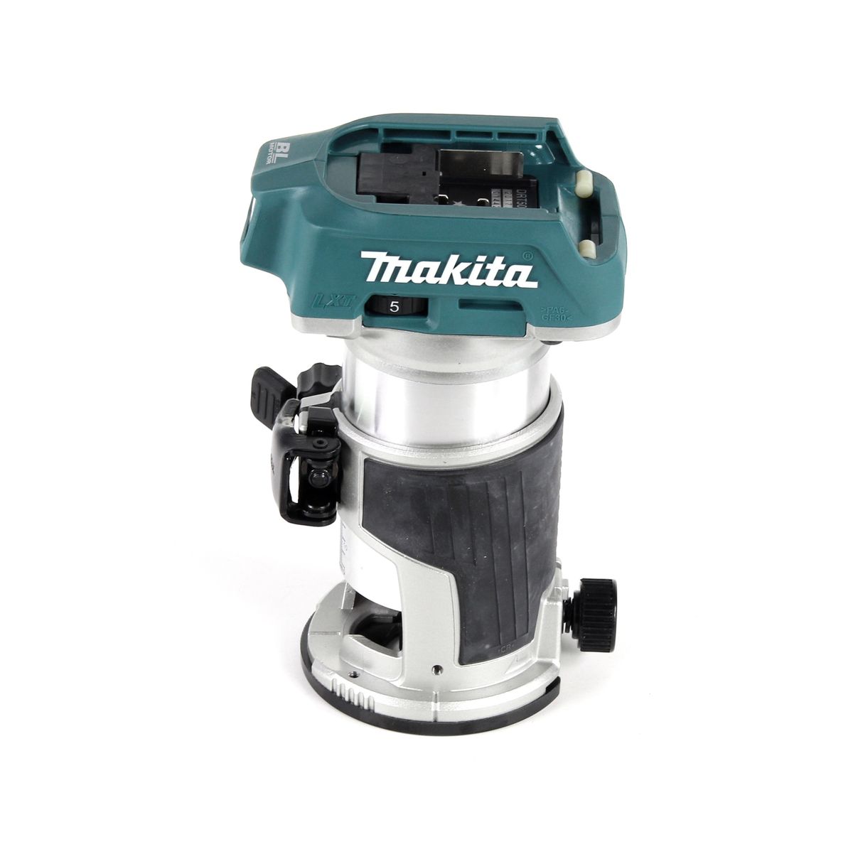 Makita DRT 50 Z Akku Multifunktionsfräse 18V Brushless Solo + Führungsschienen Adapter + Führungsschiene 1000mm - ohne Akku, ohne Ladegerät