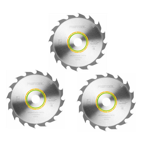 Festool 3x Panther Kreissägeblatt PW16 Holz 210 x 2,6 x 30 mm 210 mm 16 Zähne ( 3x 493196 ) TS