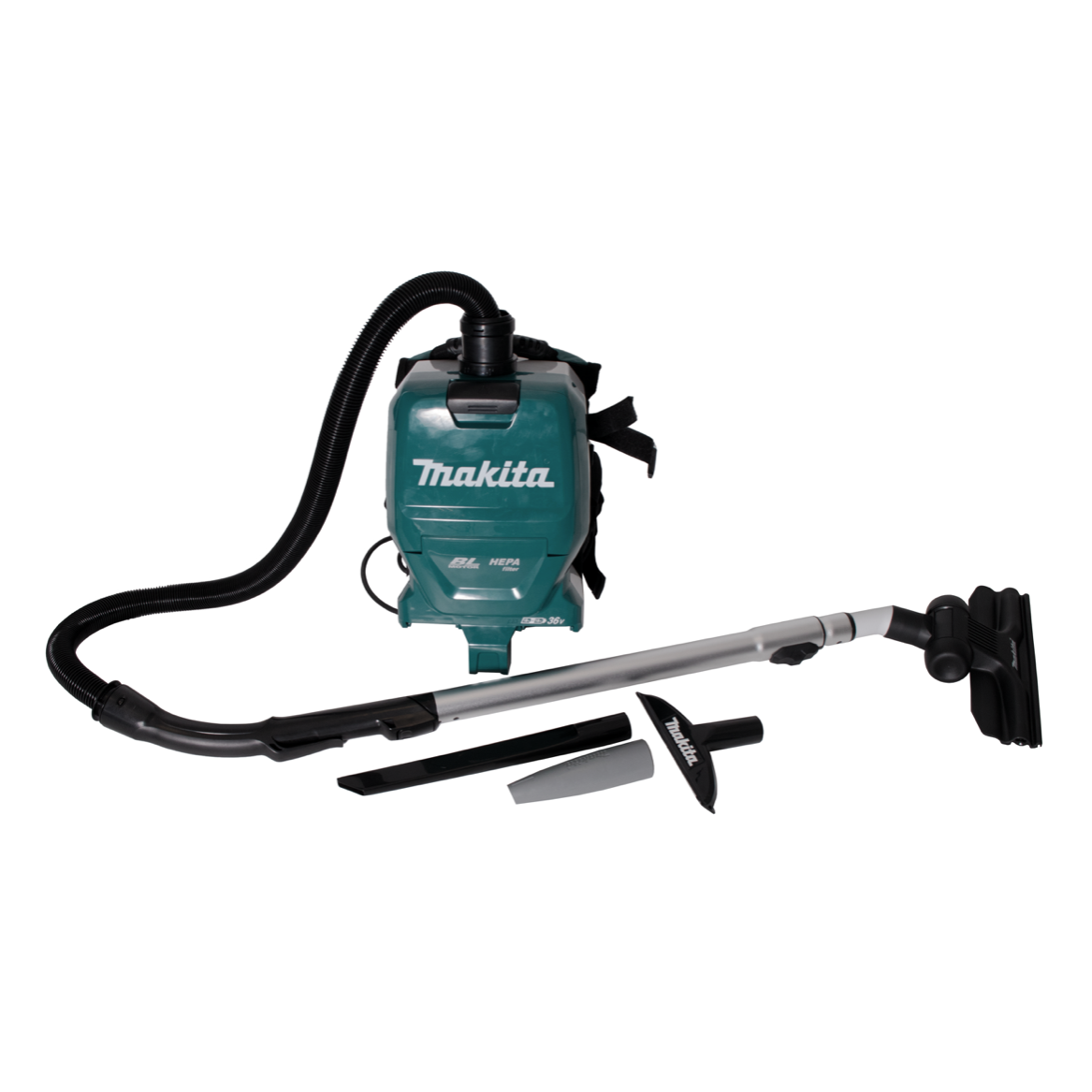 Makita DVC 261 TX15 Akku Rucksackstaubsauger 36V (2x 18V) 2L Brushless + 2x Akku 5,0Ah - ohne Ladegerät