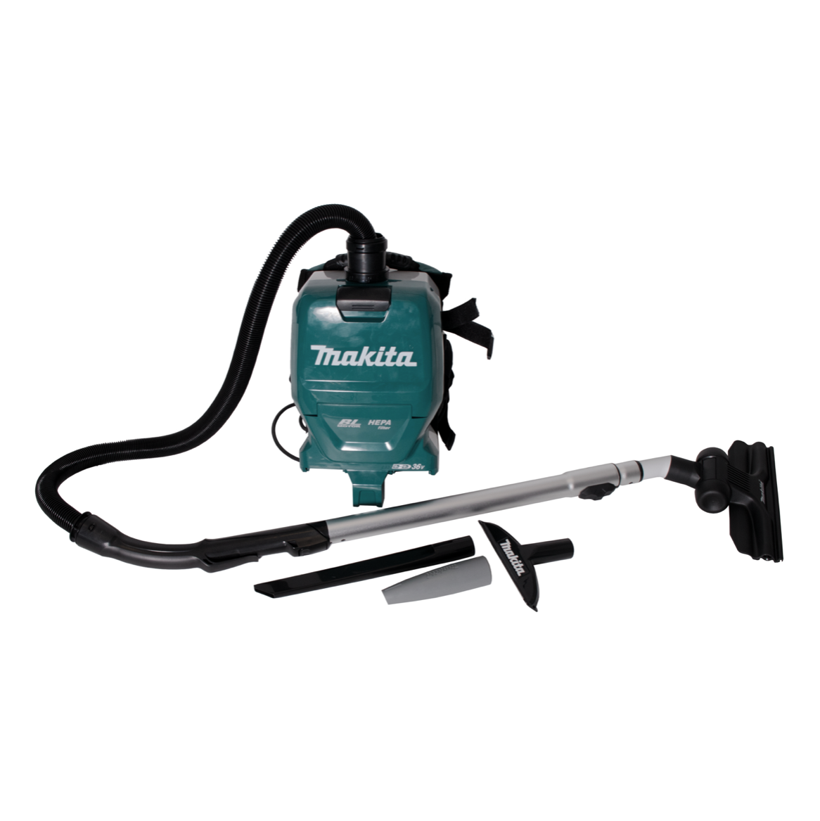 Makita DVC 261 RTX15 Aspirateur dorsal sans fil 36V (2x 18V) 2L brushless + 2x Batteries 5.0Ah + Chargeur