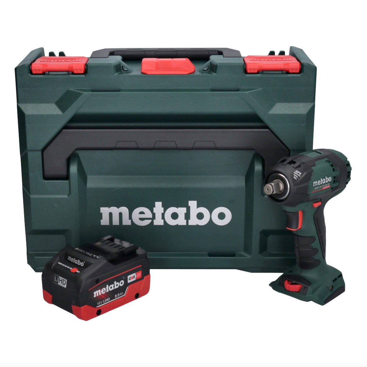 Metabo SSW 18 LTX 300 BL Visseuse à percussion 300Nm 1/2" 18V Brushless + 1x Batterie 8,0Ah + Coffret - sans chargeur  (602395840)