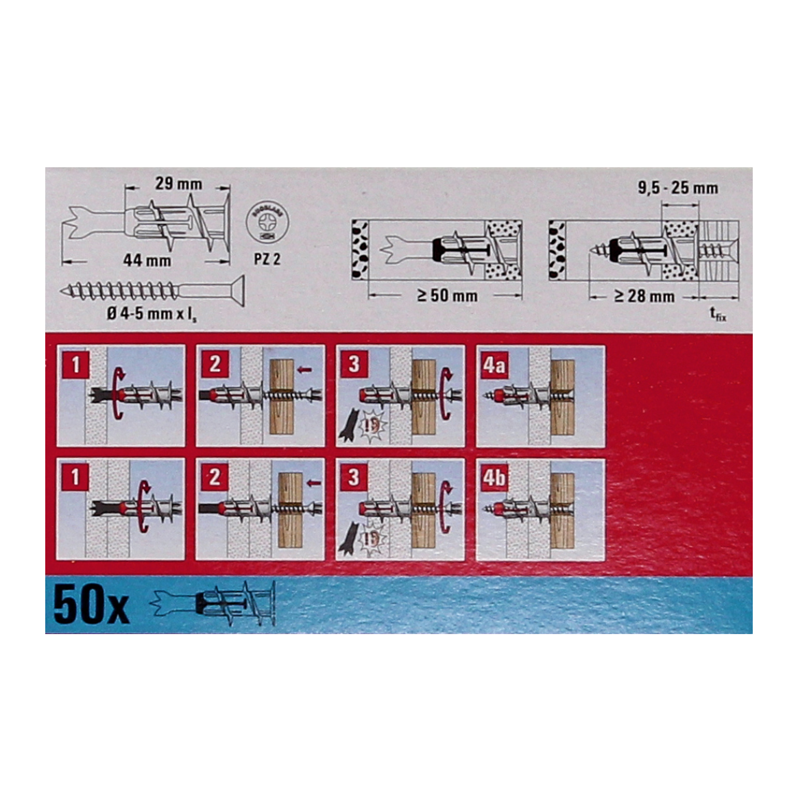 Fischer Profibox DUO-Line mit 1000 Stk. DUOPOWER 6x30mm + 50 Stk. DUOTEC 10 + 50 Stk. DUOBLADE ( 553667 )