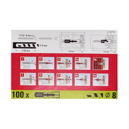 Fischer Profibox DUO-Line mit 400 Stk.DUOPOWER 8x40mm + 50 Stk. DUOTEC 10 + 50 Stk. DUOBLADE ( 553668 )