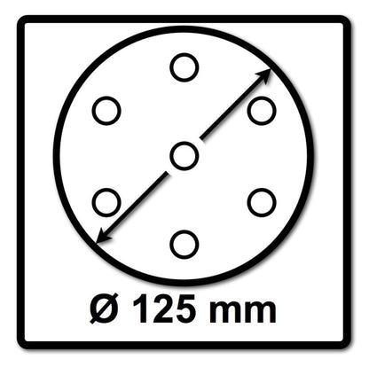 Makita Schleifpapier Klett 125mm K80 50 Stk. ( P-43642 ) für DBO BO DCW DWE GEX PEX SXE BOS