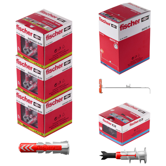 Fischer Profibox DUO-Line mit 150 Stk. DUOPOWER 10x50mm + 50 Stk. DUOTEC 10 + 50 Stk. DUOBLADE ( 553669)