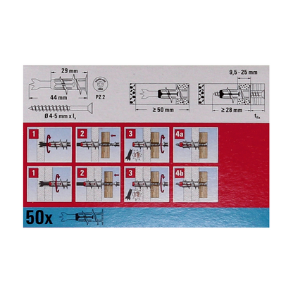 Fischer Profibox DUO-Line  : DUOPOWER 10x50mm +150 pcs - DUOTEC 10 + 50 pcs - DUOBLADE + 50 pcs ( 553669 )