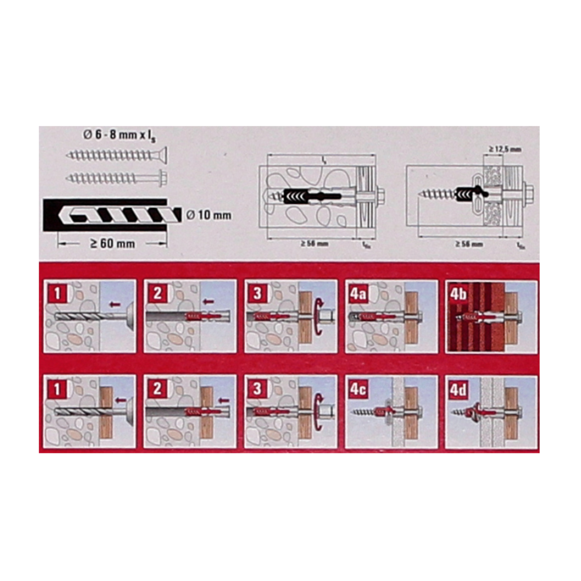 Fischer Profibox DUO-Line mit 150 Stk. DUOPOWER 10x50mm + 50 Stk. DUOTEC 10 + 50 Stk. DUOBLADE ( 553669)