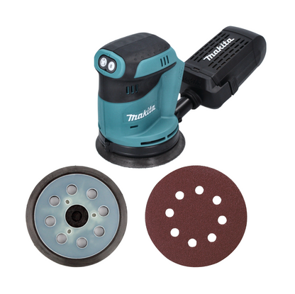 Makita DBO 180 Z Akku Exzenterschleifer 18 V 125 mm + Schleifteller + 10x Schleifpapier K80