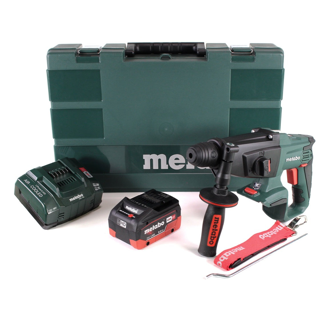 Marteau combiné à batterie Metabo KHA 18 LTX 18V + 1x batterie 8,0Ah + chargeur + étui