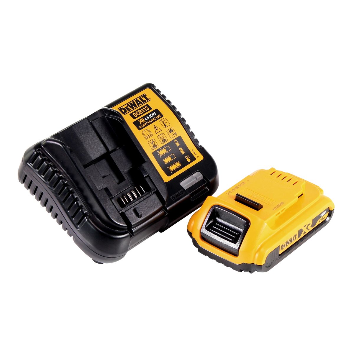 DeWalt DCS 331 D1 Akku Stichsäge 18V + 1x Akku 2,0Ah + Ladegerät + 15x Stichsägeblatt