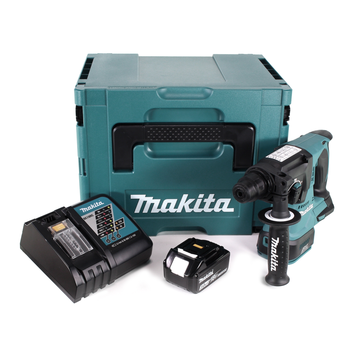 Makita DHR 242 RF1J Akku Bohrhammer 18V 2,4J SDS-plus Brushless + 1x Akku 3,0Ah + Ladegerät + Makpac