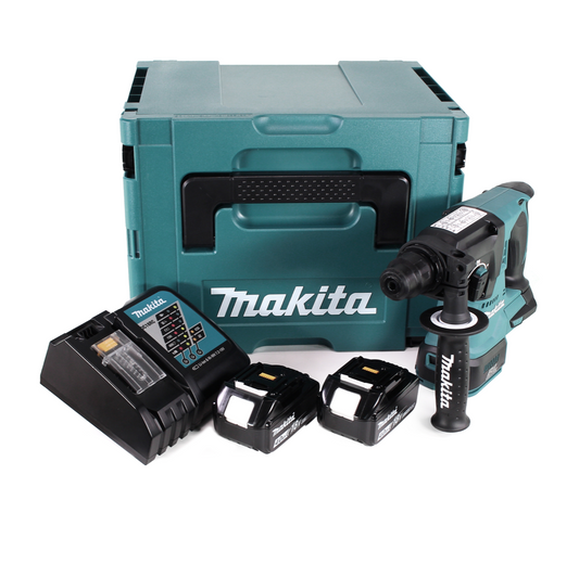 Makita DHR 242 RMJ Akku Bohrhammer 18V 2,0J SDS-plus Brushless + 2x Akku 4,0Ah + Ladegerät + Makpac