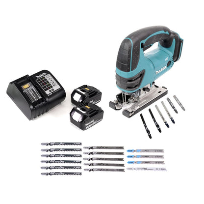 Makita DJV 180 SF batterie scie sauteuse 18V + 2x batteries 3,0Ah + chargeur + 21x lame de scie sauteuse