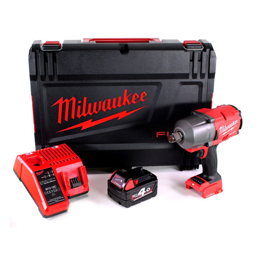 Clé à chocs sans fil Milwaukee M18 ONEFHIWF34 401X 3/4" 18V 1627Nm + 1x batterie 4,0Ah + chargeur + boitier HD