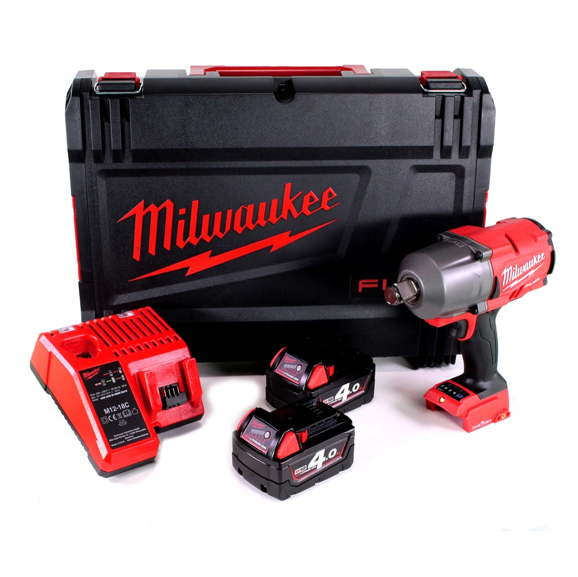 Milwaukee M18 ONEFHIWF34 402X Akku-Schlagschrauber 3/4" 18V 1627Nm + 2x Akku 4,0Ah + Ladegerät + HD-Box