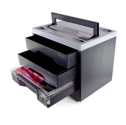 Makbox Rack Schubladenkoffer 400x300x340mm mit 2x Schublade + 1x Sortimentsschublade