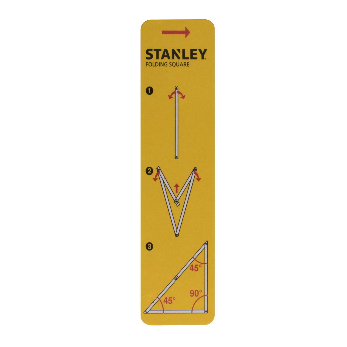 Stanley ÉQUERRE DÉPLIANTE en aluminium 172x122cm Angle 45° / 90