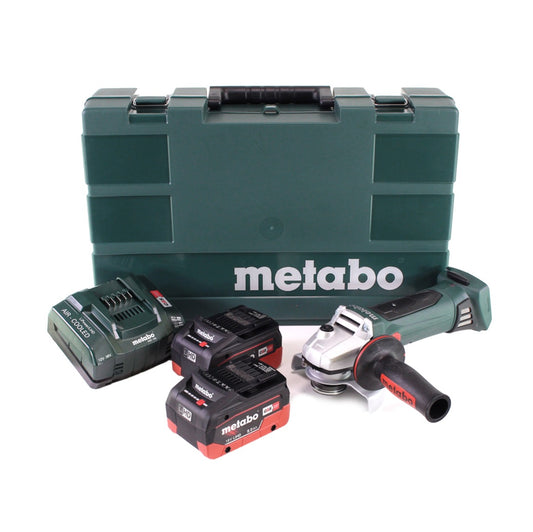 Metabo W 18 LTX 125 Meuleuse d'angle rapide 18V 125mm + 2x batterie 8,0Ah + chargeur + mallette