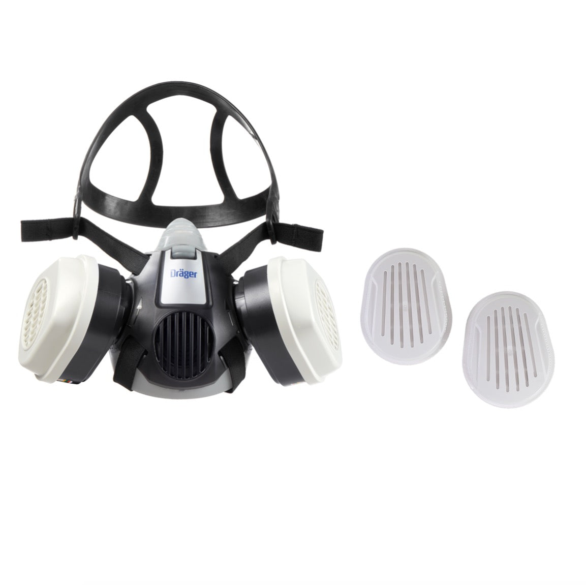 Dräger X-plore 3300 M Atemschutz Maske Halbmaske für Bajonettfilter Größe M + X-plore Kombinationsfilter Bajonett ( 6738817 ) A1B1E1K1 Hg P3 R D