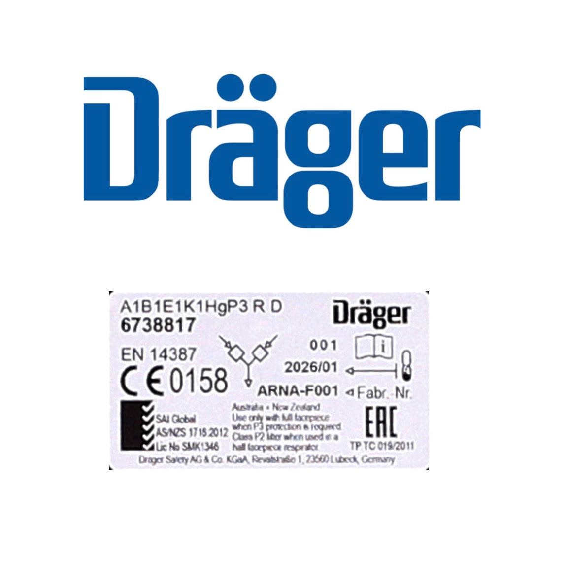 Dräger X-plore 3300 M Masque respiratoire Demi-masque pour filtre à baïonnette taille M - sans filtre