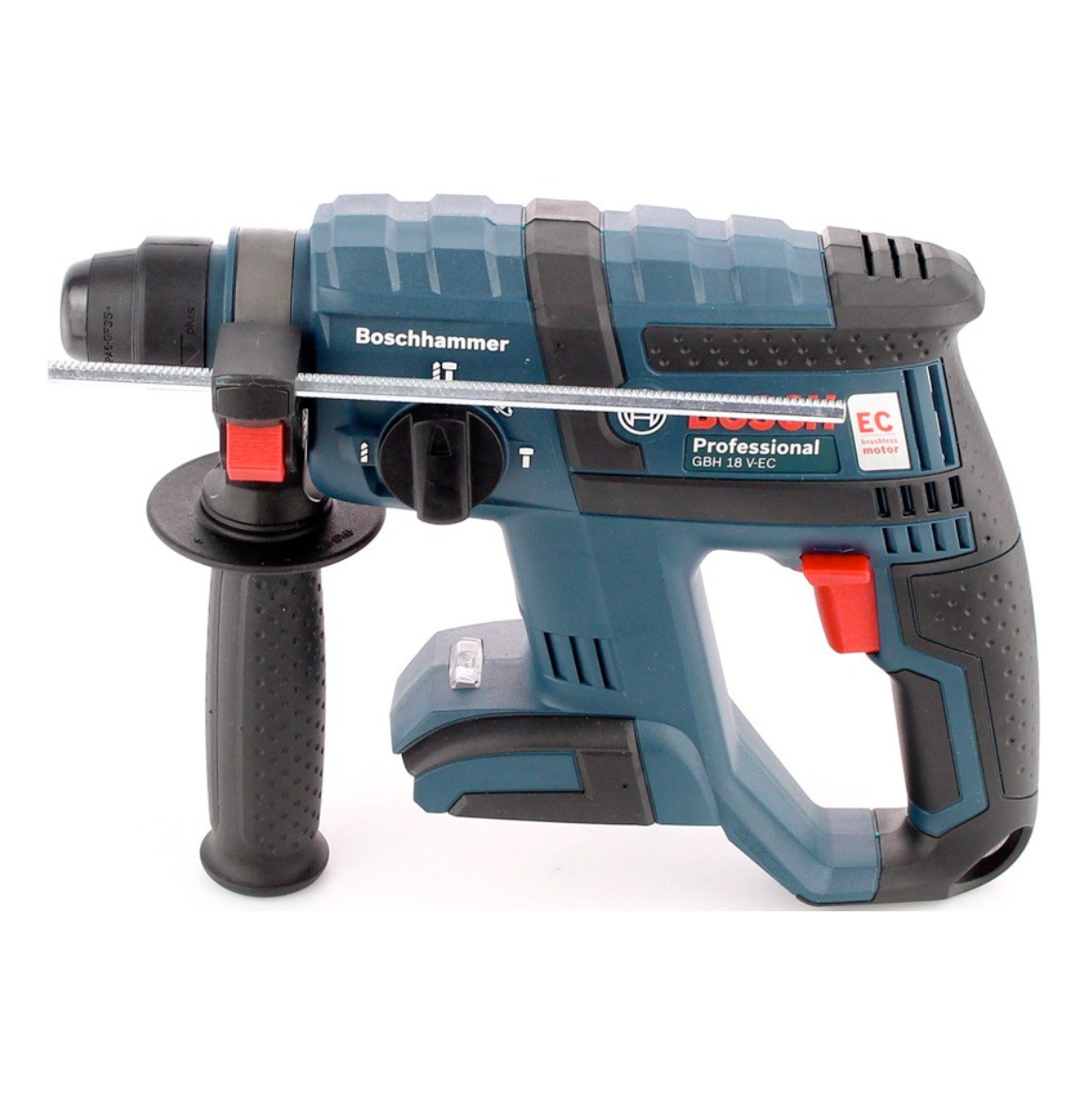 Bosch GBH 18 V-EC Akku Bohrhammer 18V 1,7J SDS-plus Brushless + 1x Akku 5,0Ah + Zubehör Steckdosenbohrkronen + L-Boxx - ohne Ladegerät